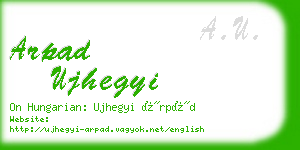 arpad ujhegyi business card